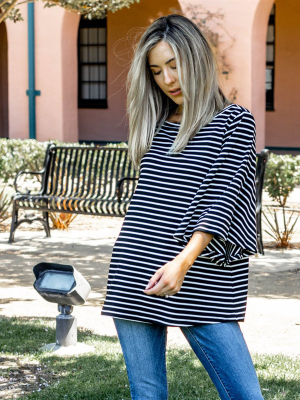 Skinny Stripe Austin Top - Black