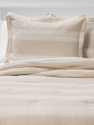 Chambray Yarn Dye Stripe Comforter & Sham Set - Threshold™