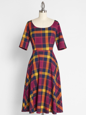 Modcloth X Collectif All Scooped Up A-line Dress