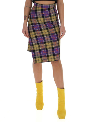 Vivienne Westwood Tartan Print Asymmetric Skirt