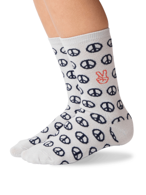 Kid's Peace Signs Crew Socks