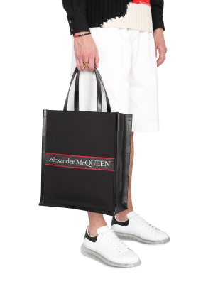 Alexander Mcqueen Signature Logo Tote Bag