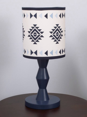 Carter's Be Brave Southwestern Geometric Tribal Lamp Base And Shade - Navy/blue/white