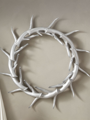 Donner Small Silver Antler Wreath