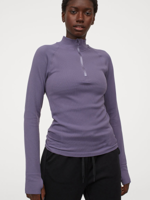 Ribbed Seamless Sports Top