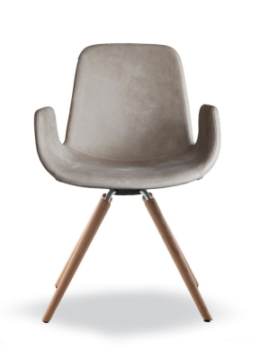 Step Armchair Upholstered With Wood Base 904.32 By Tonon