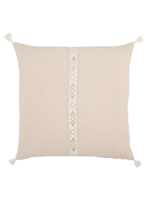 Jaipur Living Joya Tribal Blush/ Ivory Poly Throw Pillow 22 Inch