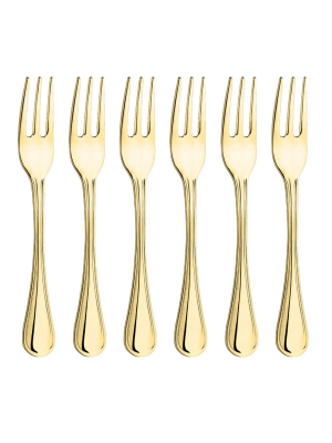 Inoxriv Rugiada Gold 6-piece Dessert Fork Set