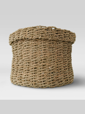 Round Mendong Basket Natural 12.6" X 9.8" Natural - Threshold™