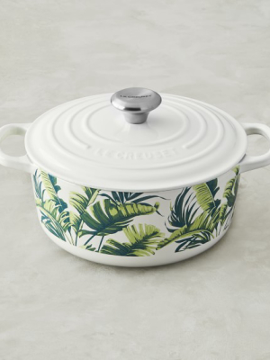 Le Creuset Cast Iron Round Oven, Palm Leaf Decal