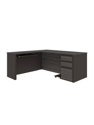 Prestige + Wood L Shape Computer Desk With Storage - Bestar