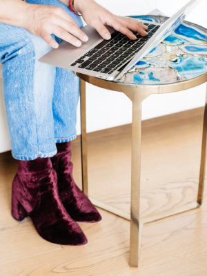 La Sardaigne Blue Agate End Table