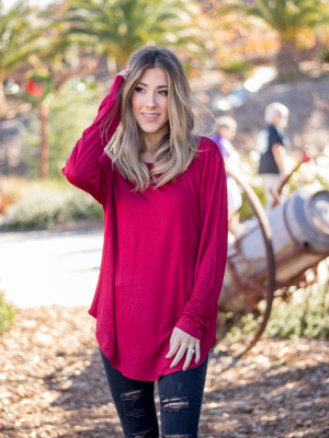 The Solid Mia Top - Cranberry