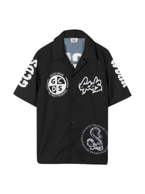 Gcds Kids Logo Printed Short Sleeve Shirt