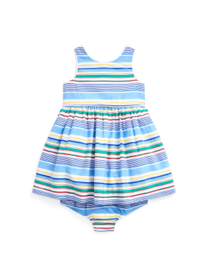 Striped Poplin Dress & Bloomer