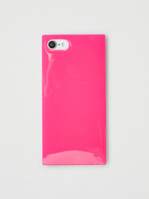 Idecoz Neon Pink Iphone 7/8 Square Phone Case