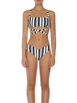 Frankie Tie Down Crop - Airforce Stripe