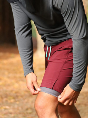 Momentum Short With Liner In Oxblood