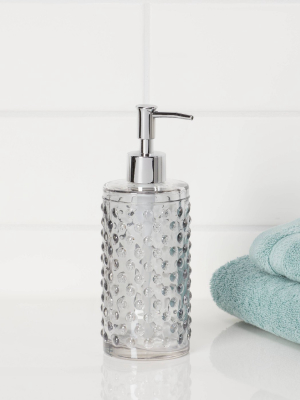 Hobnail Glass With Plastic Pump Soap/lotion Dispenser Gray Tint - Opalhouse™