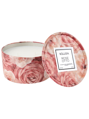 Rose Otto 2-wick 6oz Tin Candle