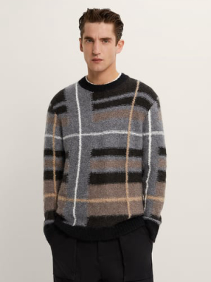 Plaid Jacquard Sweater