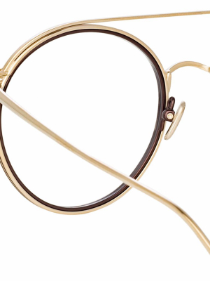 Corey Oval Optical Frame In Light Gold