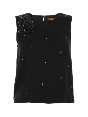 Max Mara Studio Leggio Embellished Tank Top