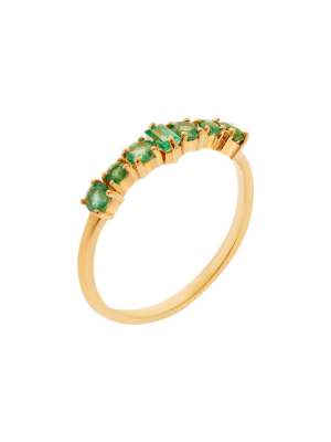 Emerald Rivulet Spread Ring