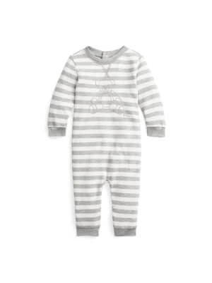 Bear Striped Terry Coverall