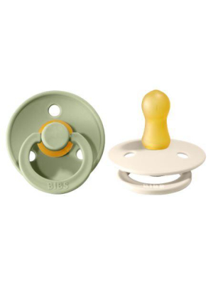 Bibs Pacifier 2 Pack: Sage + Ivory