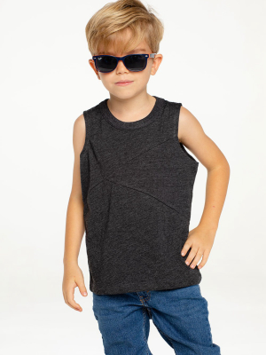 Boys Rpet Blocked Jersey Blocked Muscle Tank