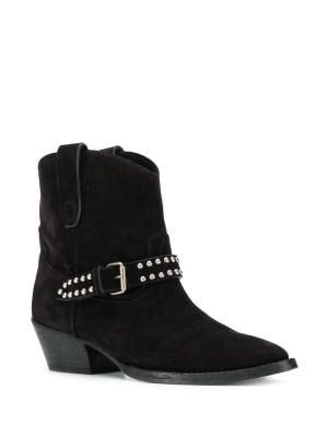 Saint Laurent West Buckled Boots