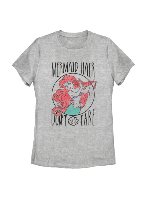 Women's The Little Mermaid Ariel Hair Don't Care T-shirt