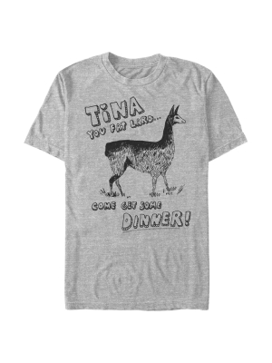 Men's Napoleon Dynamite Tina You Fat Lard Llama T-shirt