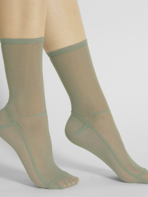 Darner Solid Mint Mesh Socks