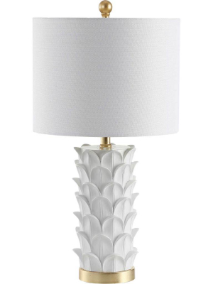 Nick Table Lamp White/gold Leaf (set Of 2)