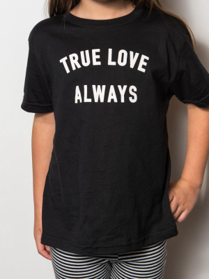 True Love Always Youth Black Shirt