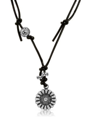 Sunflower Leather Necklace