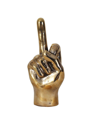 Noir The Finger Brass Sculpture