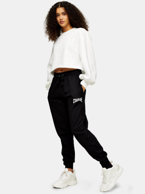 Black Spliced Courage Sweatpants