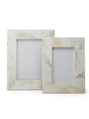 Set Of 2 Mother Of Pearl Picture Frames