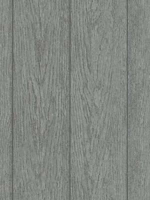 Brennan Faux Wood Wallpaper In Grey And Black Design By Bd Wall