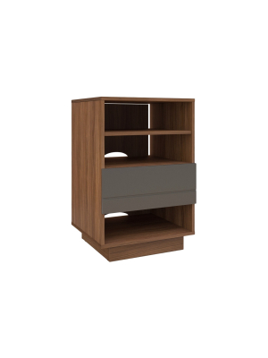 Sequence 1 Drawer Audio Cabinet - Walnut & Charcoal - Nexera