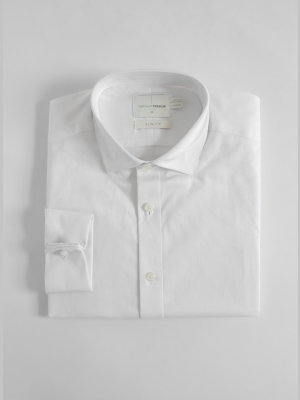 Premium White Double Cuff Slim Shirt
