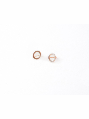 Jill Textured Circle Studs Design By Agapantha