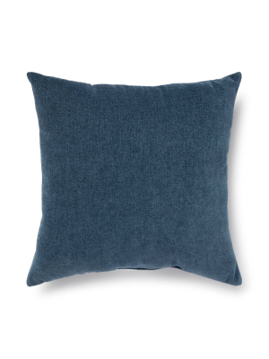 18"x18" Chenille Square Throw Pillow Blue