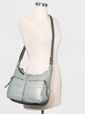 Bueno Zip Closure Crossbody Bag - Gray