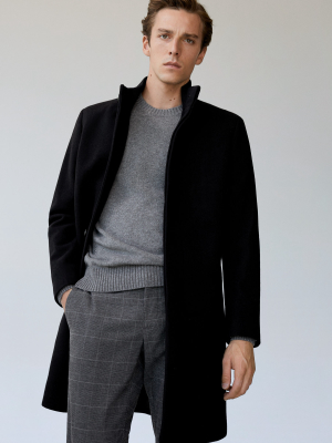 Tailored Wool-blend Overcoat