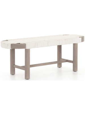 Sumner Outdoor Bench, Weathered Grey