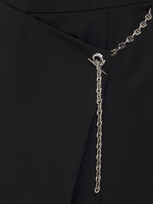 Givenchy Chain Asymmetrical Wrap Skirt